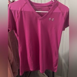 Pink under armor shirt